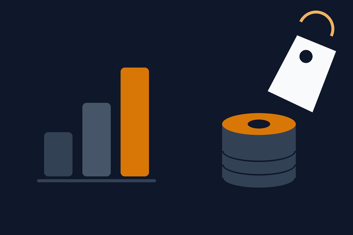Stacked cost components beside a transparent price tag