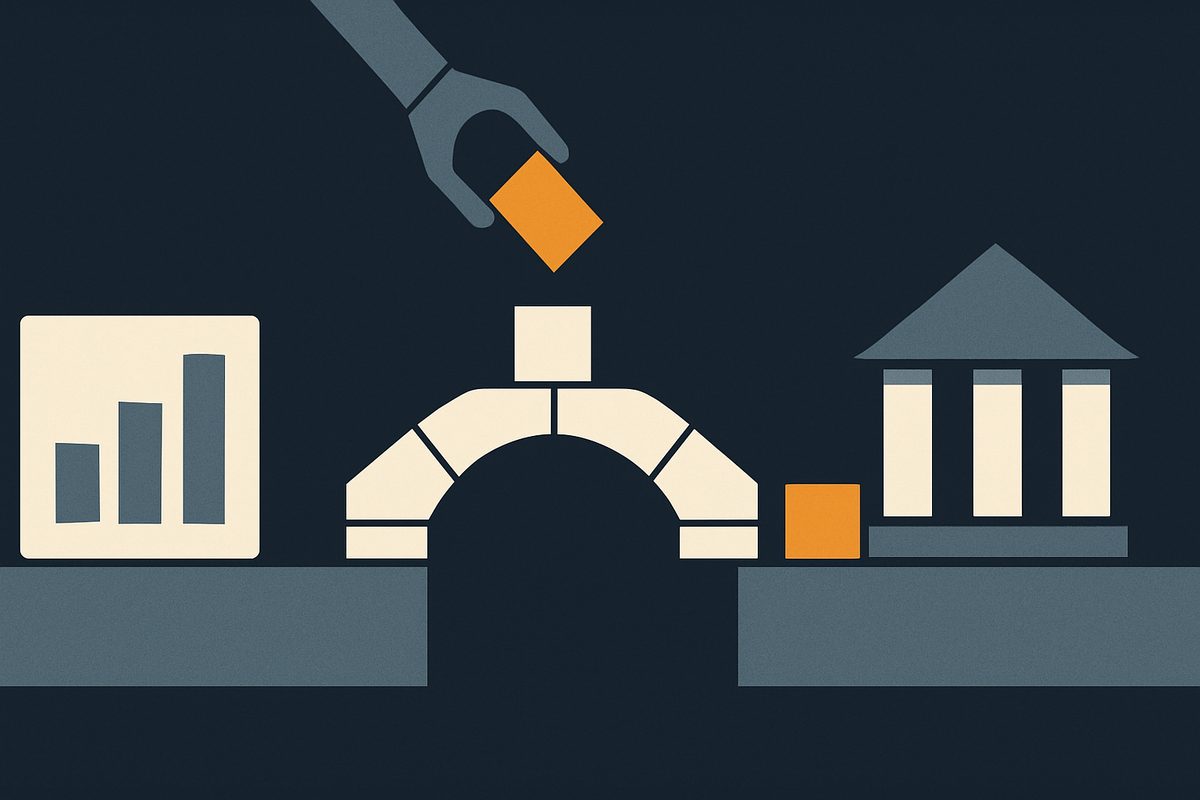 Modular blocks forming a bridge between a business system and a tax authority